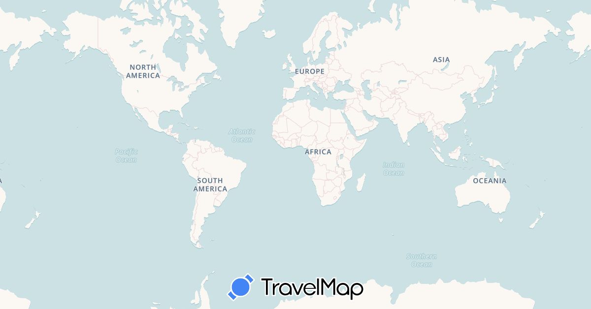 TravelMap itinerary: driving in United Kingdom, Netherlands, Portugal (Europe)